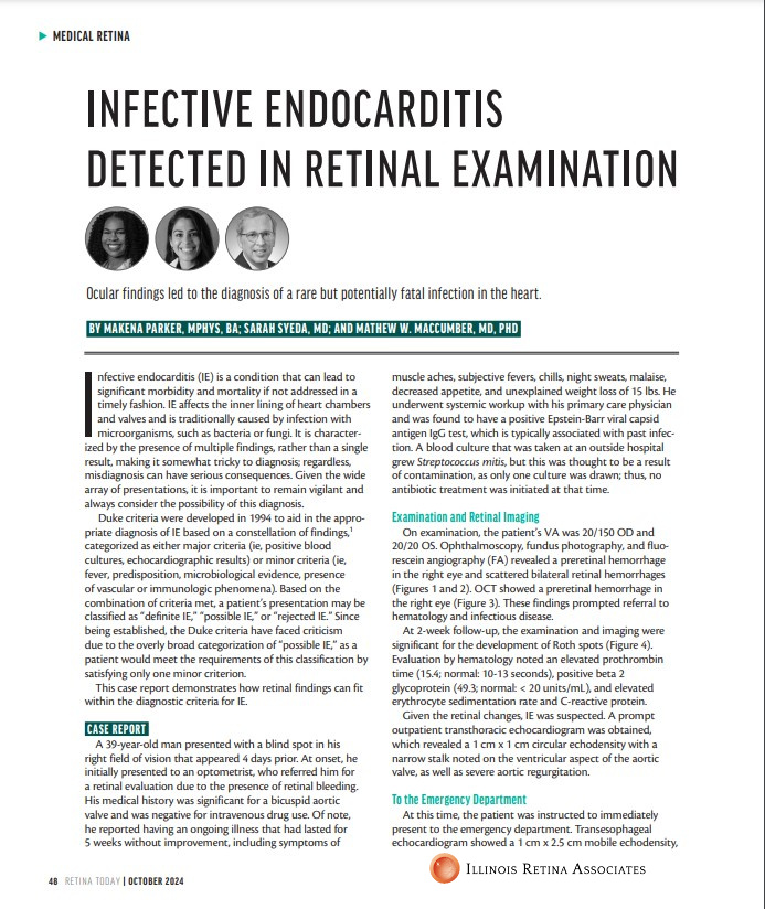 EI Detection in Retinal Exam